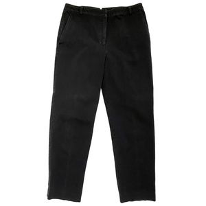 Vintage Petite Sophisticate Stretch Black Tapered Cotton Everyday Trousers